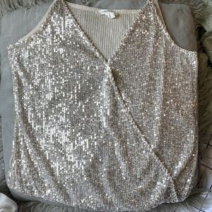 Maurice’s Women’s Gold/ Silver Sequin Top